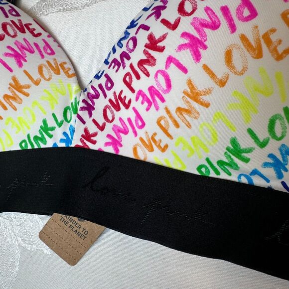 Victoria's Secret Pink Bra (36B) Wear Everywhere‎ Wireless Push Up PINK LOVE - Picture 2 of 5